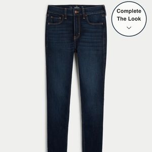 Hollister High Rise Dark Wash Super Skinny Jeans
